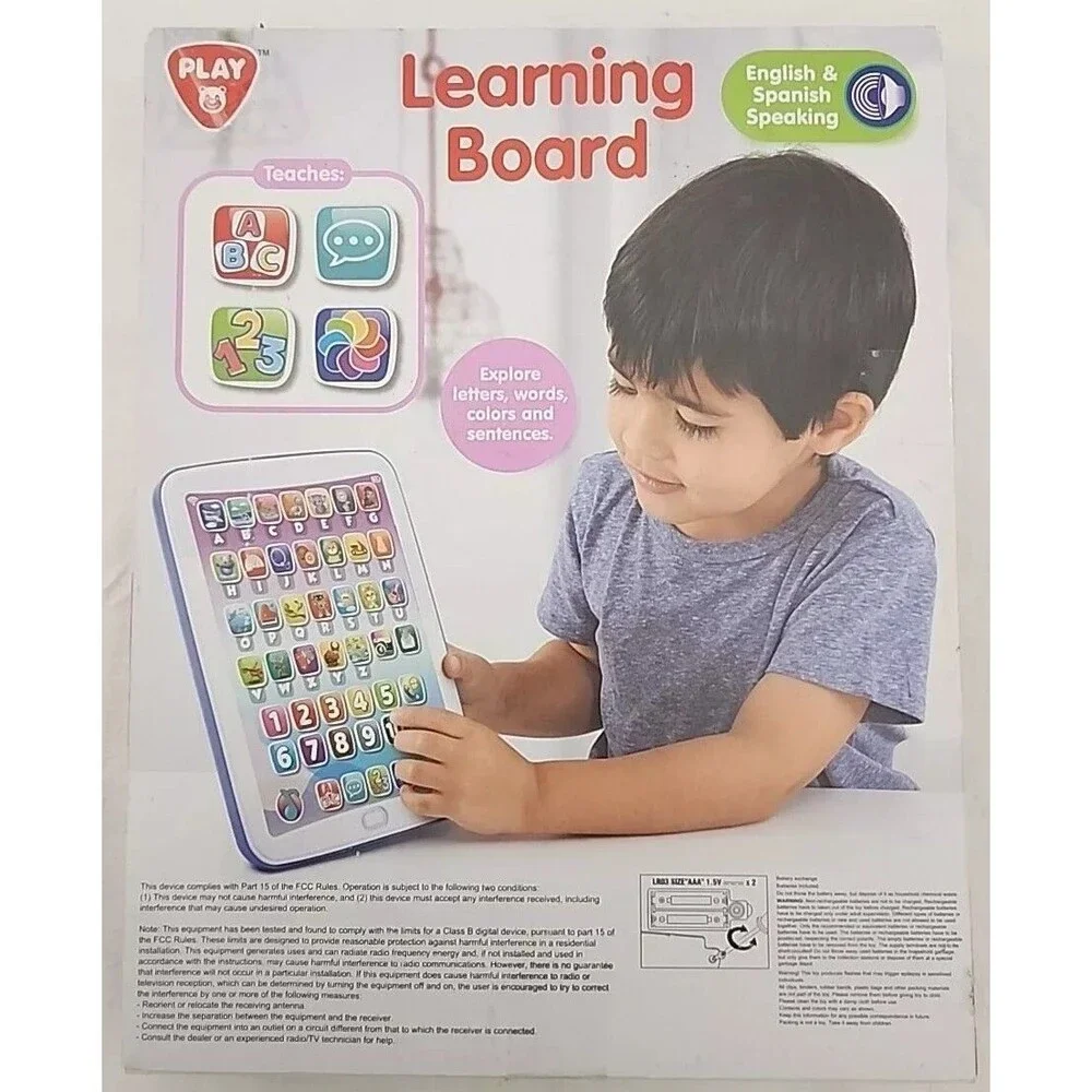 Game Playgo Learning Board Tablet Letters Words Colors Sentences 18mo+ Eng-Spn